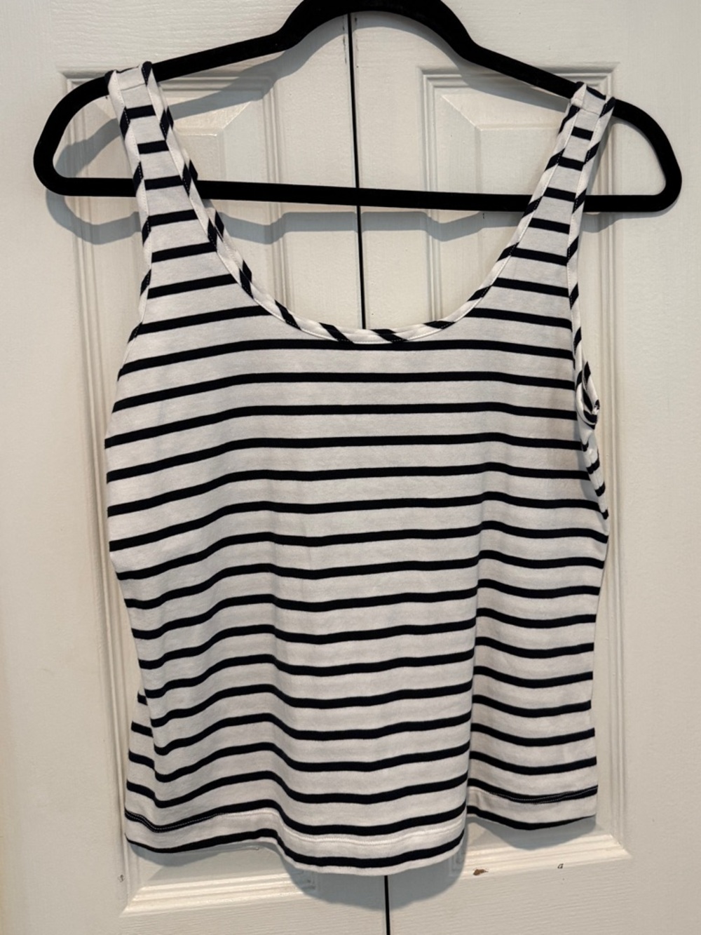 Navy & White Striped Tank Top